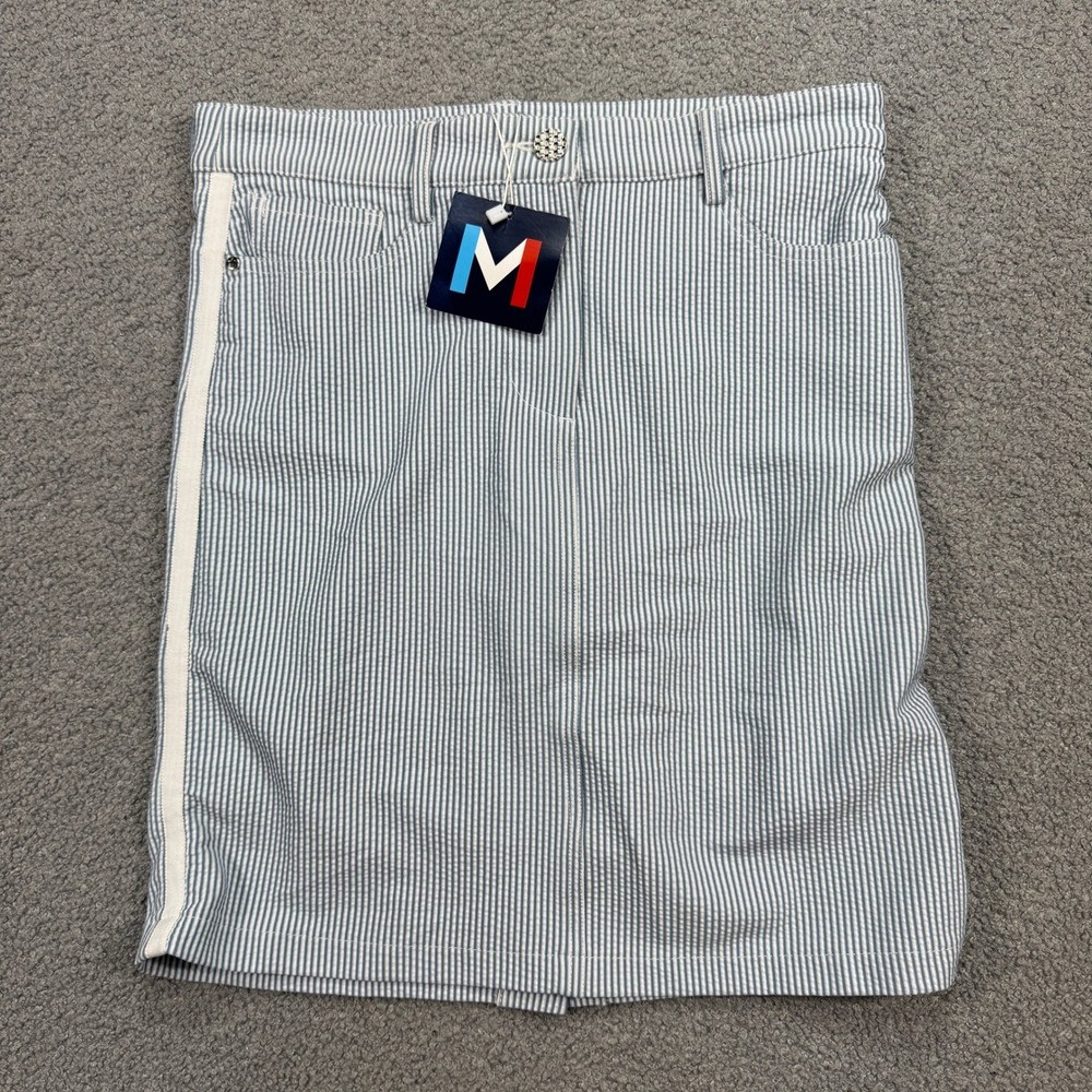 NEW Movetes Croquet Skort Women's 0 Teal Stripe Sportswear Golf Tennis Athletic